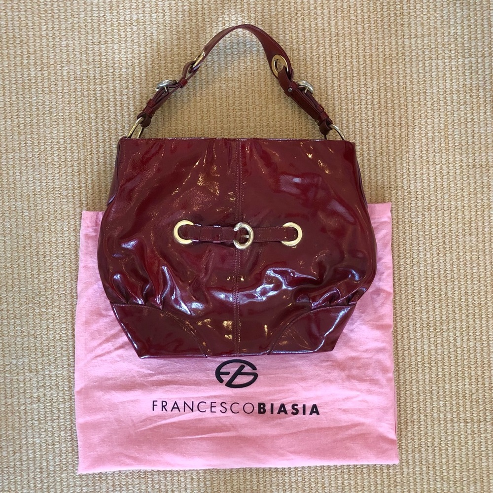 Francesco Biasia Star Crazy Patent Leather Satchel